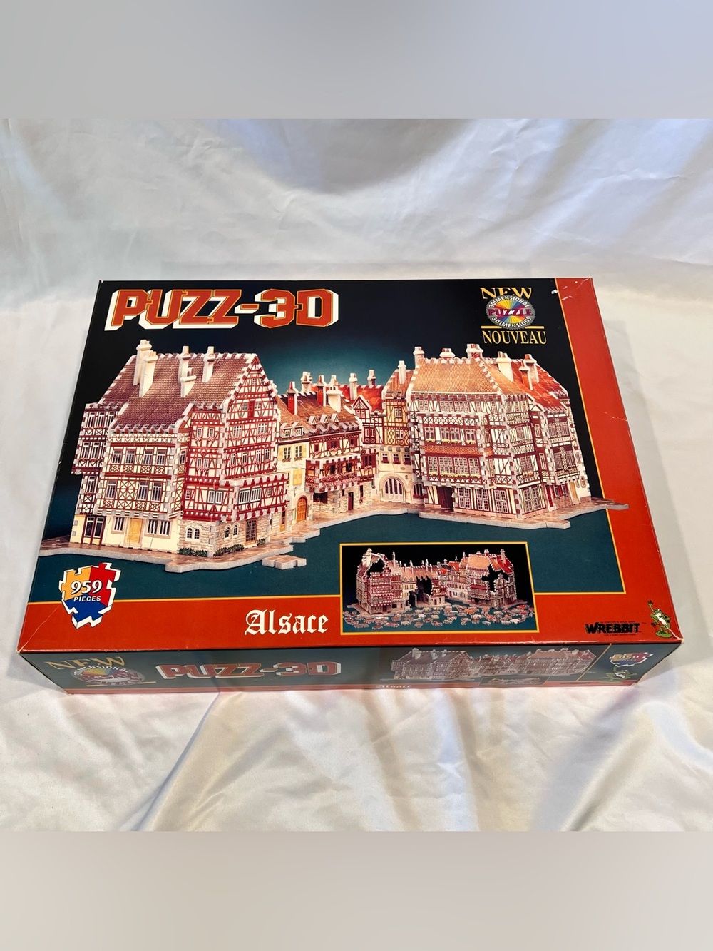 Vintage Wrebbit PUZZ-3D Alsace 959 Piece Complete Puzzle